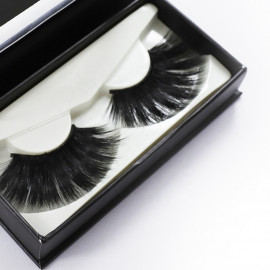 25mm eyelashes top grade natural black synthetic 3d silk lashes wholesale