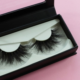 Full strip  handmade 25MM real mink 3d lashes with factory lower price