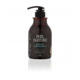 [Philnature] Mint Pop Fresh Hair Shampoo 500ml / Shampoo for those worried about oily scalp and hair loss _ Made in KOREA