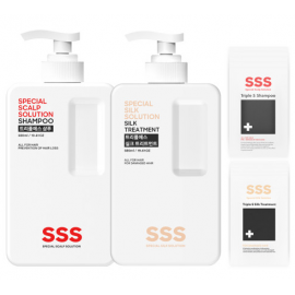 [Nasil_Family] SSS Subacid Shampoo (KFDA certified) & SSS Silk Hair Treatment 580ml / 19.61oz _ Scalp care, Dandruff care, Nutritional supply, Strengthening hair _ Made In Korea