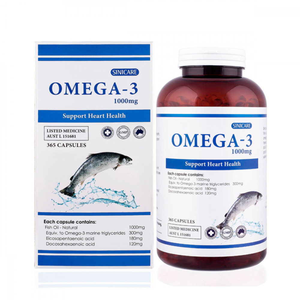 SINICARE Omega-3 1000mg 365Capsules