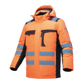 [Heidi] ZB-J2057 Safe Walking Jacket_Safety-Considered Fluorescent Fabric Winter Jumper_Waterproof, WindProof, Heat Lining, Workwear, Team Clothes, Workwear