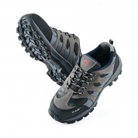 [Heidi] MS-491 4-inch lightweight safety shoes, gray+black_ high-pressure sponge insole/heel protection, lightweight steel toe cap