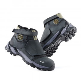 [Heidi] MS-657W 6-inch safety shoes, velcroization, welding shoes, charcoal gray/action nubuck foot warp protection