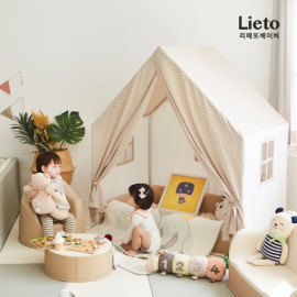 [Lieto_Baby] Lieto FOR YOU Playhouse for Kids, HAZELNUT_Playtent, Indoor tent, Toy house, Easy to Setup, Spacious Size, Easy to Laundry _ Made in KOREA