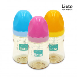 [Lieto_Baby] Soft PPSU Baby Bottle 200 ml (no nipple)_BPA-Free, Safe PPSU, hot water disinfection possible_ Made in KOREA