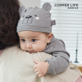 [Copper Life] Copper Fiber Baby Hat,_ Antibacterial,  Body Temperature Maintaining, Antimicrobial, Eco-friendly materials, Non-irritating _Made in KOREA