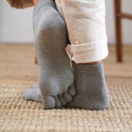 [Copper Life] Copper fiber cotton toe socks with 99.9% antibacterial, anti-odour and anti-static.