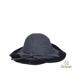 2MOD_19FWE007_ Twomod, wide-brimmed fashion hat_grey, handmade, Made in Korea, hat
