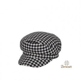 2MOD_19FWE010_ Twomod, Hound Tooth Check Fashion Hat_Handmade, Made in Korea, Hat