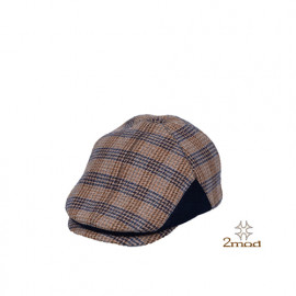 2MOD_19FWHT003_Twomod, check hunting cap, flat cap_handmade, Korean product