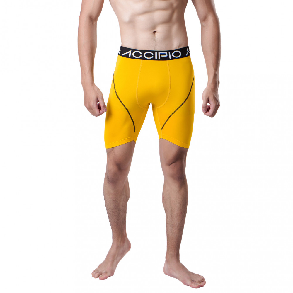 yellow compression shorts
