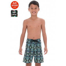 [69SLAM] Skull Bean Kids Stretch (4WAYS) Board Short (Bottom), Unisex, Kids Swimwear, Beachwear