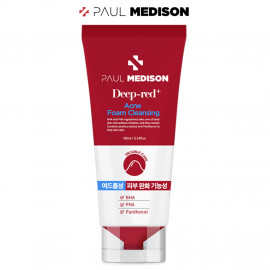 [Paul Medison] Deep-red Acne Foam Cleansing _ 155ml/ 5.24 Fl.oz, Acne Prone Skin, Sensitive Skin, Exfoliate, Moisturize _ Made in Korea