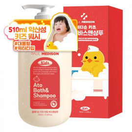 [Paul Medison] Kids Ato Bath&Shampoo _ Baby Powder Scent _ 510ml/ 17.24Fl.oz, Baby Shampoo, PH Balanced, Harmful Ingredients-Free _ Made in Korea