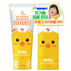 [Paul Medison] Kids Baby Lacha Toothpaste _ 70g/ 2.46oz, Quasi-Drugs, Fluoride-Free, For First Teeth of Babies, Natural Raspberry Flavor  _ Made in Korea