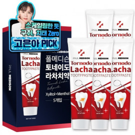 [Paul Medison] Tornado Lacha Toothpaste _ 100g/ 3.52 oz (Pack of 5), Oral Care, Cavity Prevention, Bad Breath Treatment, Apple mint Flavor