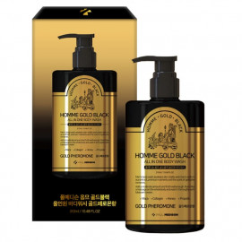 [Paul Medison] Homme Gold Black All In One Body Wash 10.5 Fl oz _ 5 in 1, Sensitive Skin, Skin Vitality, Moisturizing _ Made in Korea