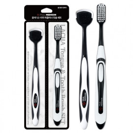 [Paul Medison] Racha Tongue Brush and Toothbrush Set _ Reduce Bad Breath, Oral Care, Toothbrush, Tongue Cleaner