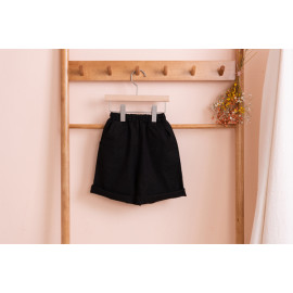 [BEBELOUTE] Daily Cotton Pants (Black), Cotton 100%, Kids Short Pants, For Girls and Boys_ Made in KOREA