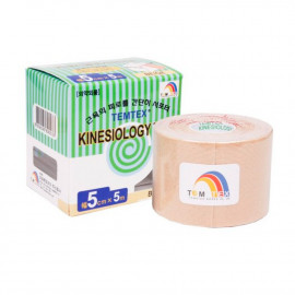[TEMTEX] Advanced Sports Tape, Muscle, Joint Taping, 5CM*5M_ Sports Kinesiology Tape, Athletic Tape for Pain Relief, Extreme Therapeutic Elastic, Use of medical adhesive _ Made in KOREA