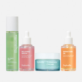 [Green Friends] Daphnellia Skin Care Set Mist, Serum, Oil, Cream _ Moisturizer for Dry Sensitive Skin, Make the Skin Clear and Soft, Hypoallergenic, Cruelty-Free _ Made in Korea