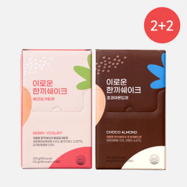 [Green Friends] [2+2]IROA One-Meal Shake Mix 4Pack _ 20 Pouches, Balanced Diet, Meal Replacement, With Various Grains, 8 Types of Vitamins, Sugar Free, NON-GMO _ Made in Korea