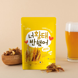 [HAEMA_Global] Cooking Queen, I fell in love with Hwangtae, dried pollack snack, Butter flavor with butter and garlic 20g, Nutritious snack dried pollack snack, snacks for drinks, Movie Snack _ Made in KOREA