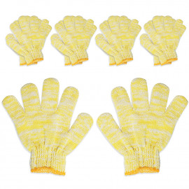 [DepotOne] FreePlay Cotton gloves for children, Yellow, 5 pairs, Kids gloves for Weekend farm, Outdoor activities, Camping , 3~11 years old, No harmful substances, Anti-static play gloves _ Made in KOREA