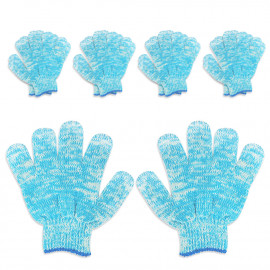 [DepotOne] FreePlay Cotton gloves for children, Blue, 5 pairs, Kids gloves for Weekend farm, Outdoor activities, Camping , 3~11 years old, No harmful substances, Anti-static play gloves _ Made in KOREA