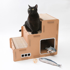 [Box_partner] Cat City Eco Step_Cat's Favorite Corrugated Stairs_ Made in Korea