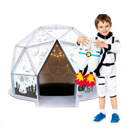 [Box_partner] Kids Space  _ Paper igloo Glow Sticker DIY Cardboard Playhouse _ Made in Korea