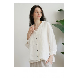 [Natural Garden] MADE N_ HENDERY's double linen blouse_In two styles,Made in Korea