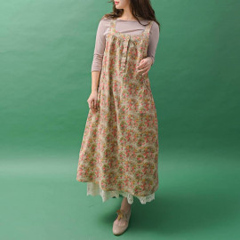 [Natural Garden] MADE N Flower Linen Button Dress_High quality material, linen material, practical pocket_ Made in KOREA