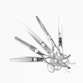 [Hasung] COBALT 5-Piece Luxury Scissors Set, Pet Grooming, Professional, Stainless Steel _ Made in KOREA 