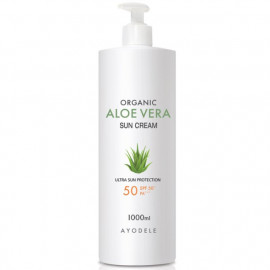 [AYODEL] Aloevera Premium Sun Cream _1000ml _ Sunscreen, Sun block, UV Protection_Family size _ Made in KOREA