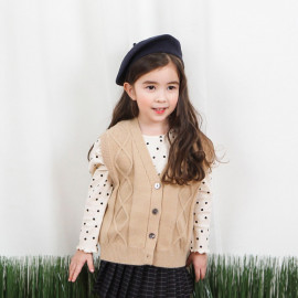 [BABYBLEE] D21102 Rombo Knitted Vest/Cotton 100%/Made In Korea/Baby Cloths/Kids 