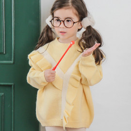 [BABYBLEE] D201202 Frill Knitted T/Cotton 100%/Baby Cloths/Kids 