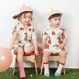 [BABYBLEE] D21227 _ Meerkat Infants, Kids Top and Bottom Set, Infant's Shirt, Shorts for Spring and Summer_ Made in KOREA