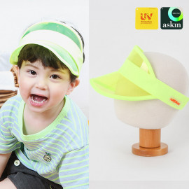 [BABYBLEE] A20701_ Sun Visor Hat Kids Adjustable Sport Beach Headwear Outdoor UV Protection Sunhat Transparent Clear Cap_ Made in KOREA
