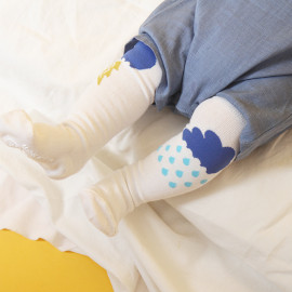 [BABYBLEE] F17103 Cloud Lightning Toddler Knee Socks, Kids Socks, Non-Slip, Children Socks, Infant Socks _ Made in KOREA