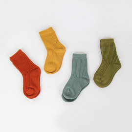 [BABYBLEE] F21206  Soft ribbed 4 sets, Socks, Children Socks, Infant Socks _ Made in KOREA