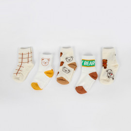 [BABYBLEE] F22205 Cute bears 5 Set _ Socks, Children Socks, Infant Socks _ Made in KOREA