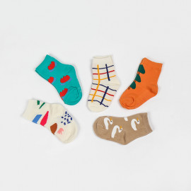 [BABYBLEE] F22208 Alok bob 5 Set _ Socks, Children Socks, Infant Socks _ Made in KOREA