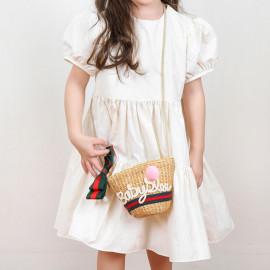 [BABYBLEE] E19101 Bonis Balloon Bag, Straw bag, Baby bags, Handbags, Toddlers' Bag, Children's bags _ Made in KOREA