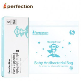 [PERFECTION] Antibacterial Baby Zipper Bags, S, 15pcs _ Reusable, Storage Bag, Food Storage _ Made in KOREA