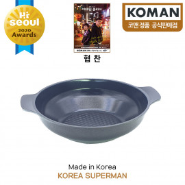 [KOMAN] Shine One Bintz IH Ceramic Double Handle Wok 28 cm_ Cooking utensils, Chef pan, SGS approval, PFOA free, For induction_ Made in KOREA