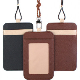 [WOOSUNG] DOKDO_Saffiano Necklace Type Credit Card Holder Wallet_Made in KOREA