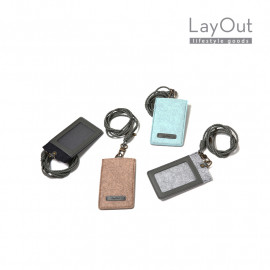 [LayOut] Felt Business Card Holder Case Wallet with the Leather String _Made in Korea