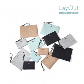 [LayOut] Zipper Multi-Functional Travel, Cosmetic Pouch_Large Size_Made in Korea